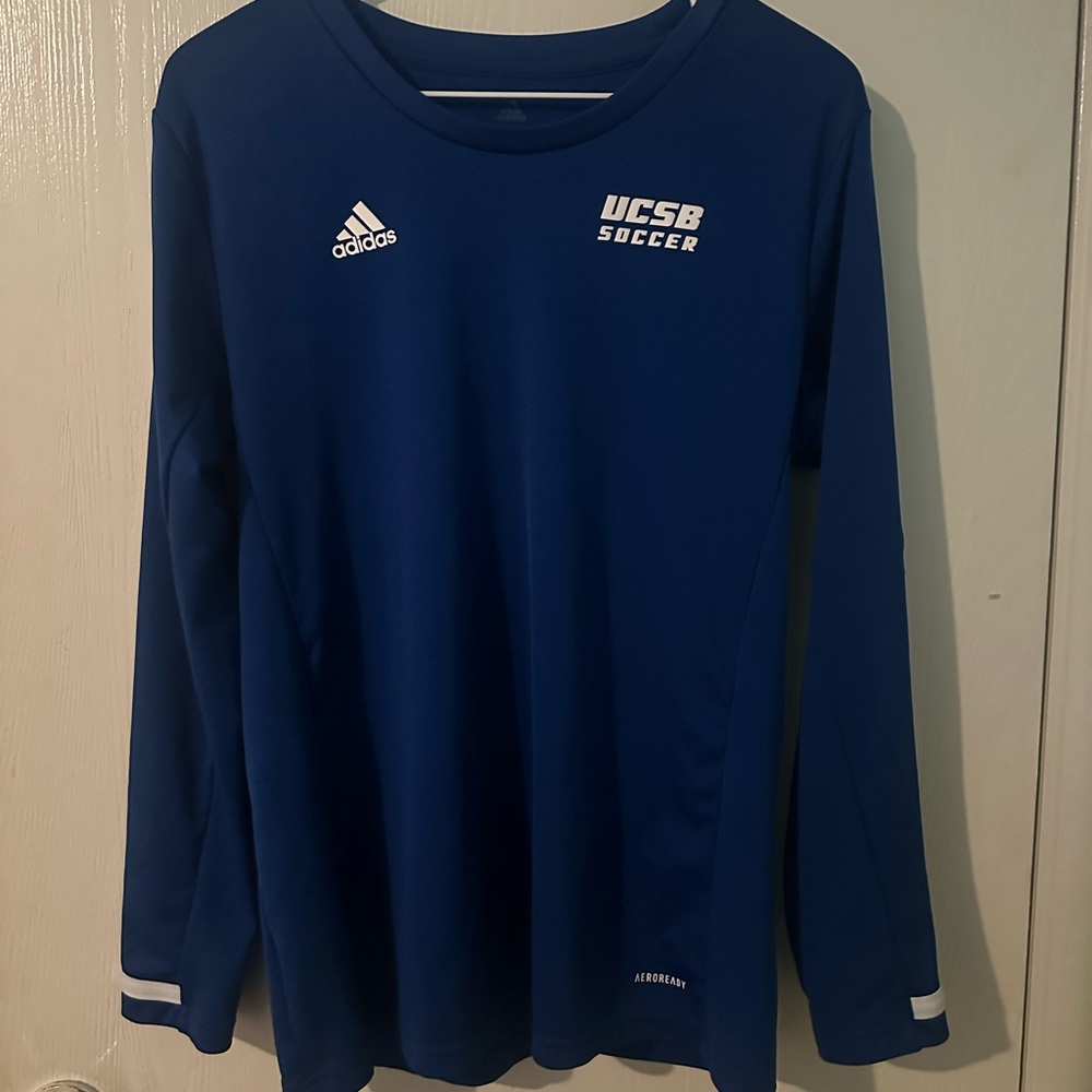 Adidas Men’s Royal Blue UCSB Soccer Aeroready Long Sleeve Training Shirt